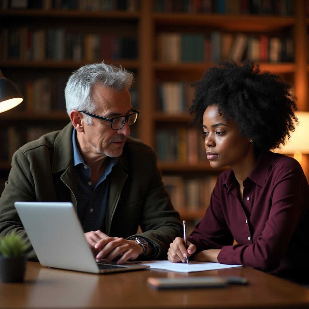 Facilitatore che fornisce feedback individuale a un partecipante durante una sessione di workshop